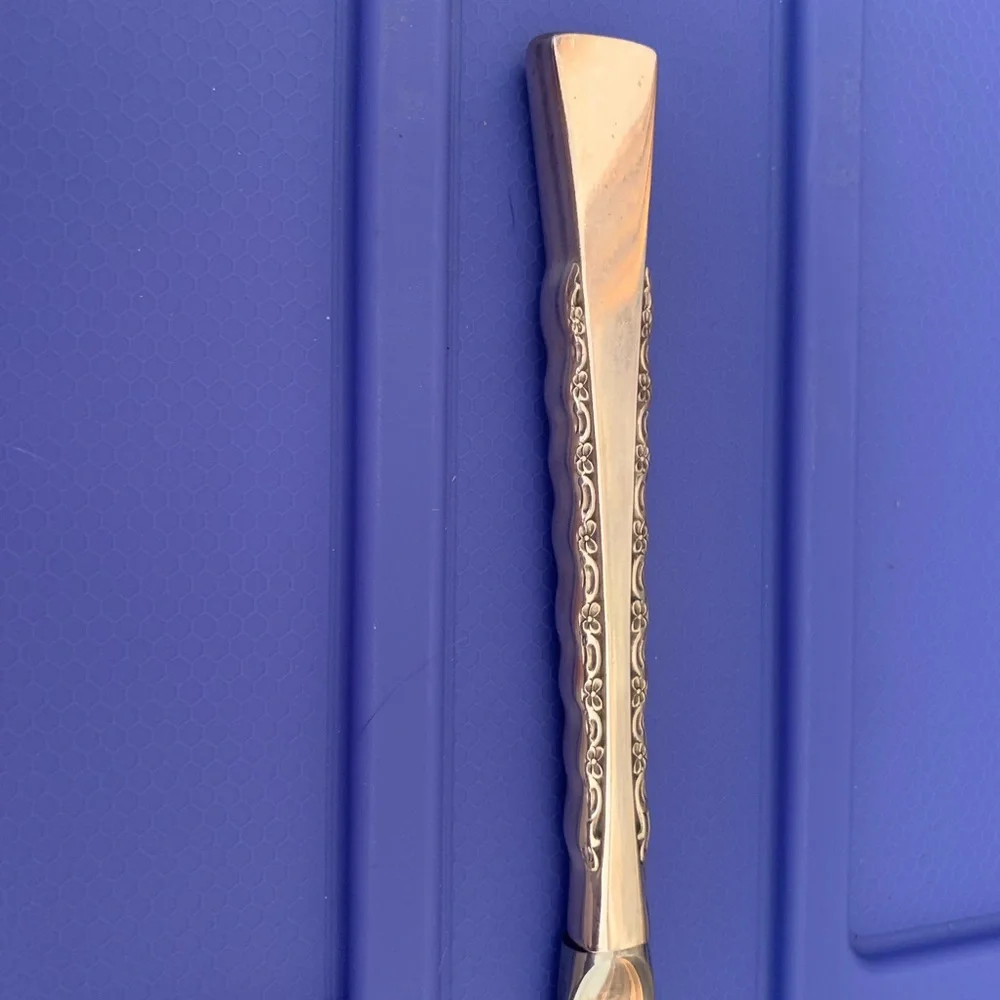 (1) VINTAGE Antique Replacement Piece international deep silver inlaid Knife